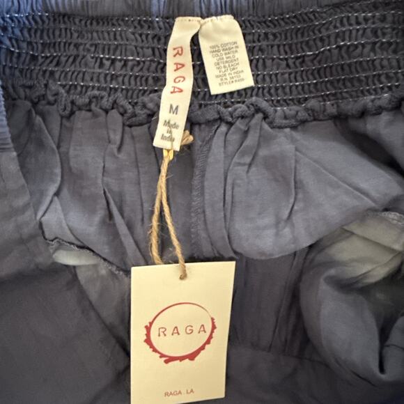 Raga Anthropologie Blue Ombre Eyelet Skort Lined Cotton Womens Medium M Boho - Picture 6 of 9